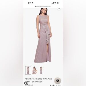 Betsey Johnson “Serene” Long Galaxy Glitter Gown